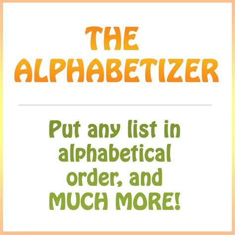 and order|alphabetizer.